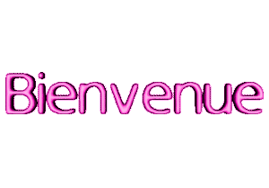 Gif animé bienvenue rose